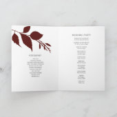 Folgte Vorlagen des Herbsthochzeitprogramms (Innenseite)