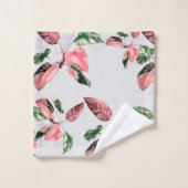 FOLHAGEM ROSA E VERDE BADHANDTUCH SET (Waschlappen)