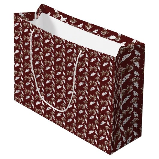 Folhas de Outono Große Geschenktüte (Vorderseite Schrägansicht)