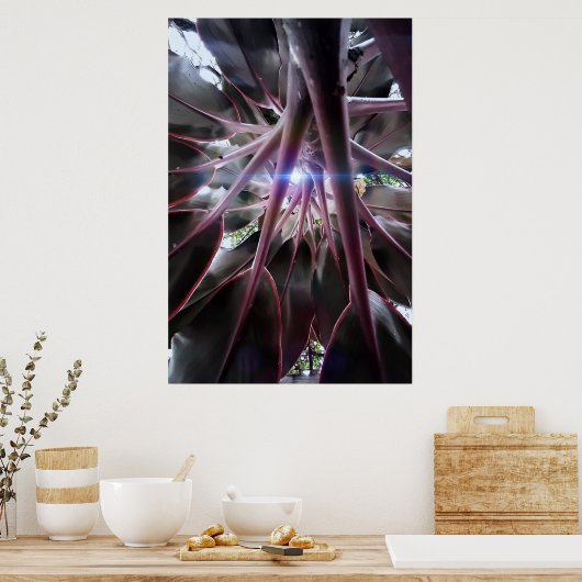 folhas roxas poster (Küche)