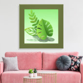 Folhas Verdes Leinwanddruck (Insitu (Wohnzimmer))