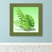 Folhas Verdes Leinwanddruck (Insitu (Holzboden))