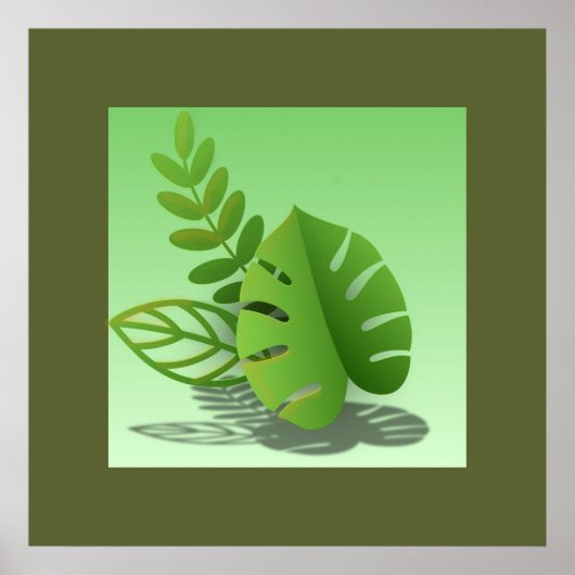 Folhas Verdes Poster (Vorne)