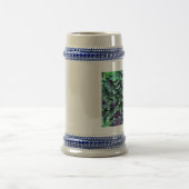 Foliage Abstrakte Pop Kunst in Jade Green und Lila Bierglas (Mittel)