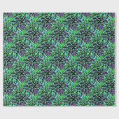 Foliage Abstrakte Pop Kunst in Jade Green und Lila Geschenkpapier (Flach)