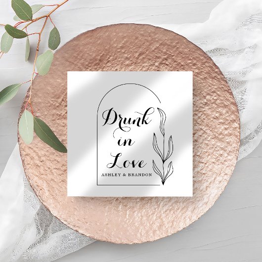 Foliage Arch Minimal Wedding Napkins Serviette