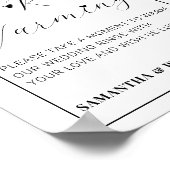 Foliage Arch Rings Erwärmung Hochzeitszeichen Poster (Ecke)