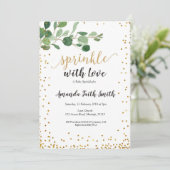 Foliage Baby Sprinkle Card Einladung botanisch (Stehend Vorderseite)