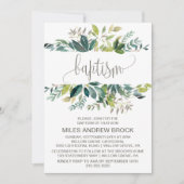 Foliage Baptisc Einladung (Vorderseite)