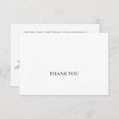 Foliage Beerdigung Unterkunft Moderner Schriftart Dankeskarte (Vorne/Hinten)