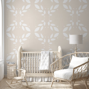 Foliage Beige Muster Tapete