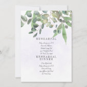 Foliage Blasslavender Splash Wedding Einladung (Vorderseite)