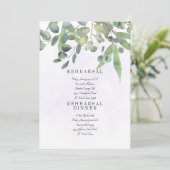 Foliage Blasslavender Splash Wedding Einladung (Stehend Vorderseite)