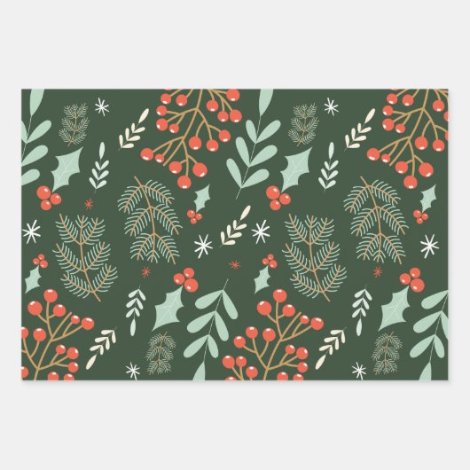 Foliage Blätter Berries Sternmuster (Vorderseite 2)