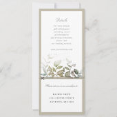 Foliage Blätter Hochzeit laden wir uAwg angefügt Einladung (Rückseite)