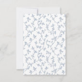 Foliage Blue Crest Wedding Save The Date (Rückseite)