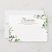 Foliage Botanicals Erinnerungen Custom Foto Memori RSVP Karte (Vorderseite)