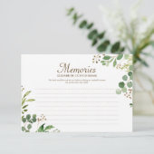 Foliage Botanicals Erinnerungen Custom Foto Memori RSVP Karte (Stehend Vorderseite)
