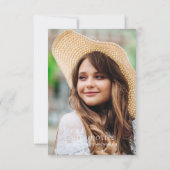 Foliage Botanicals Erinnerungen Custom Foto Memori RSVP Karte (Rückseite)