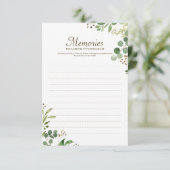 Foliage Botanicals Erinnerungen Custom Foto Memori RSVP Karte (Stehend Vorderseite)
