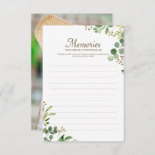 Foliage Botanicals Erinnerungen Custom Foto Memori RSVP Karte (Vorne/Hinten)