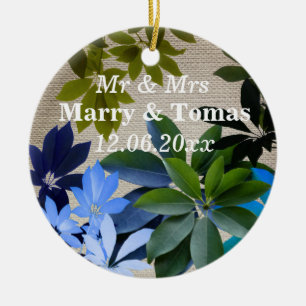 Foliage, botanische Kunst Save the Date Ornament