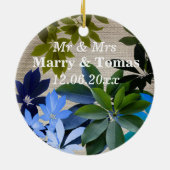 Foliage, botanische Kunst Save the Date Ornament (Hinten)