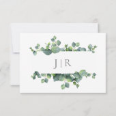 Foliage Bouquet Save the Date-Karte Date (Rückseite)