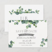 Foliage Bouquet Save the Date-Karte Date (Vorne/Hinten)