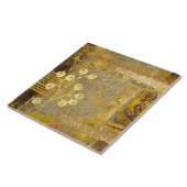 Foliage brauner Glitzer abstraktes Gold Fliese (Seite)