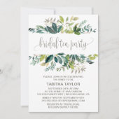 Foliage Bridal Tee Party Einladung (Vorderseite)