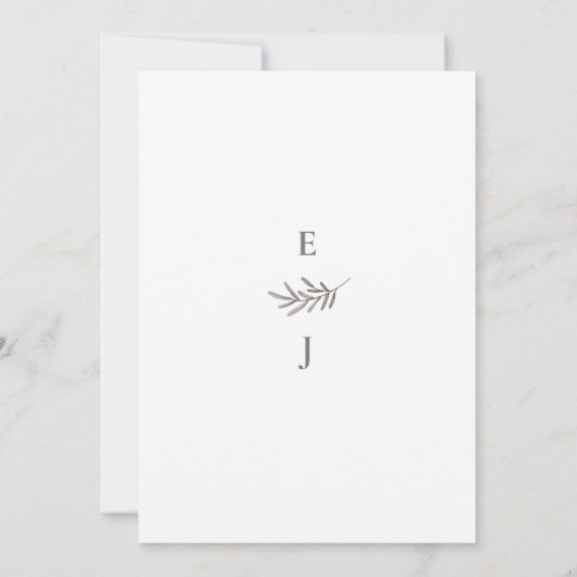 Foliage Classic Einladung zur Hochzeit (Rückseite)