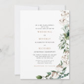 Foliage & Cotton Bride Parents Glam Wedding Einladung (Vorderseite)