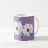 Foliage Daisy Vergiss mich nicht auf Lavendel Hint Kaffeetasse (VorderseiteRechts)