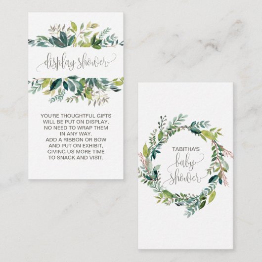 Foliage Display Dusche Begleitkarte (Vorne/Hinten)