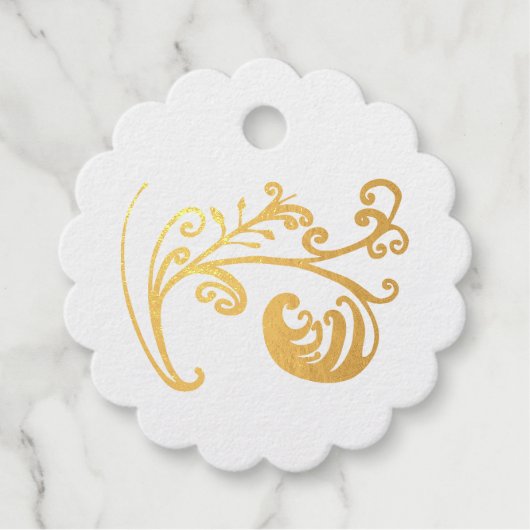 Foliage Doodle Geschenkanhänger (Vorderseite)