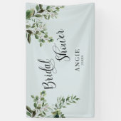 Foliage Elegantes Aquamarines Brautparty Banner (Vertikal)