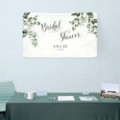 Foliage Elegantes White Individuelle Name Brautpar Banner (Messeveranstaltung)