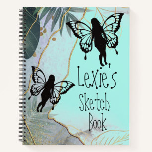 Foliage Fantasy Fairies Personalisiert Sketch Notizblock