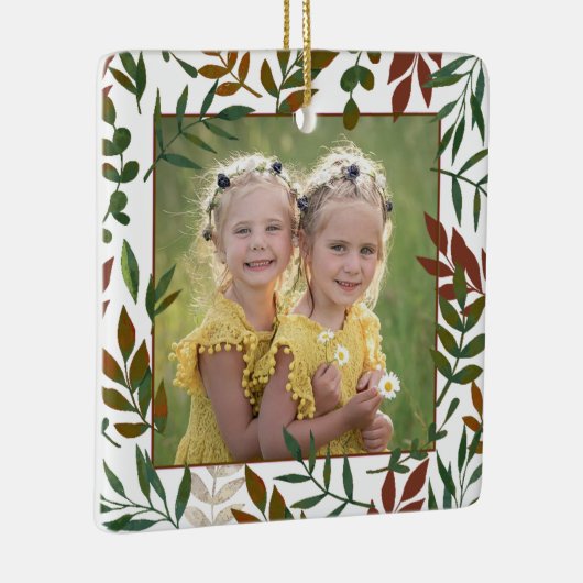 Foliage Frame Foto oder Message Keramik Ornament (Rechts)