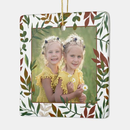 Foliage Frame Foto oder Message Keramik Ornament (Links)