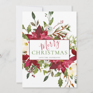Foliage Frohe Weihnachten Typografie Foto