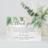 Foliage Funerfood Danke Karte (Stehend Vorderseite)