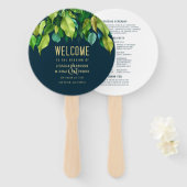 Foliage Garden Herbstlaubs Grüne Moderne Hochzeit Fächer (Vorne und Hinten)