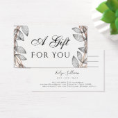 Foliage geometrische Rahmen-Geschenkkarte (Schreibtisch)