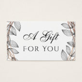 Foliage geometrische Rahmen-Geschenkkarte (Vorderseite)