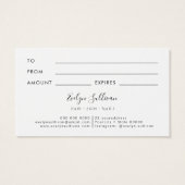 Foliage geometrische Rahmen-Geschenkkarte (Rückseite)