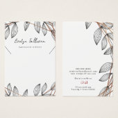 Foliage geometrische Rahmen-Halskette-Grafikkarte (Vorne & Hinten)