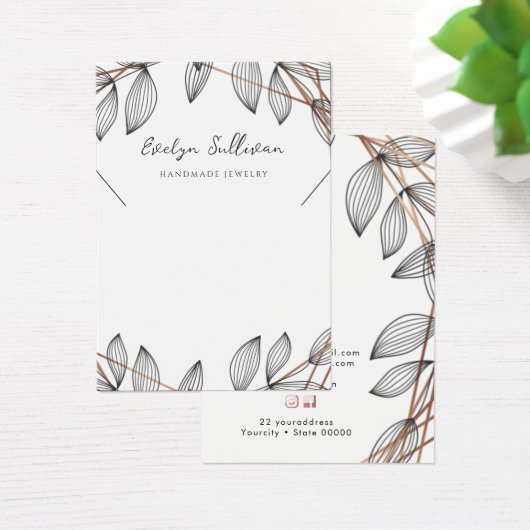 Foliage geometrische Rahmen-Halskette-Grafikkarte (Schreibtisch)