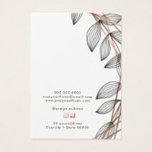 Foliage geometrische Rahmen-Halskette-Grafikkarte (Rückseite)